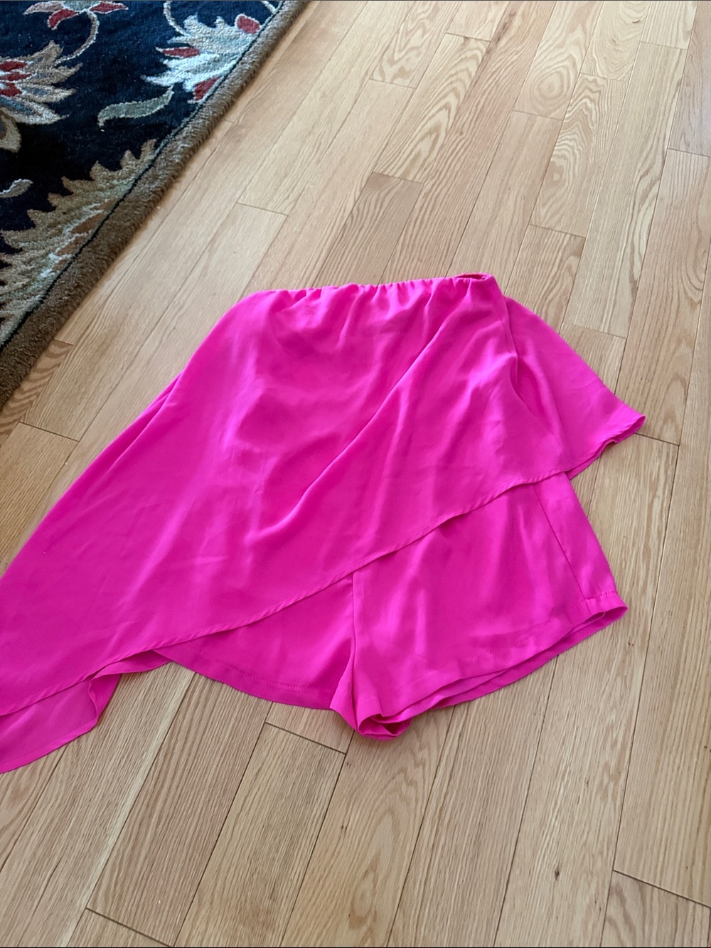 Bright Pink Women's Asymmetric romper